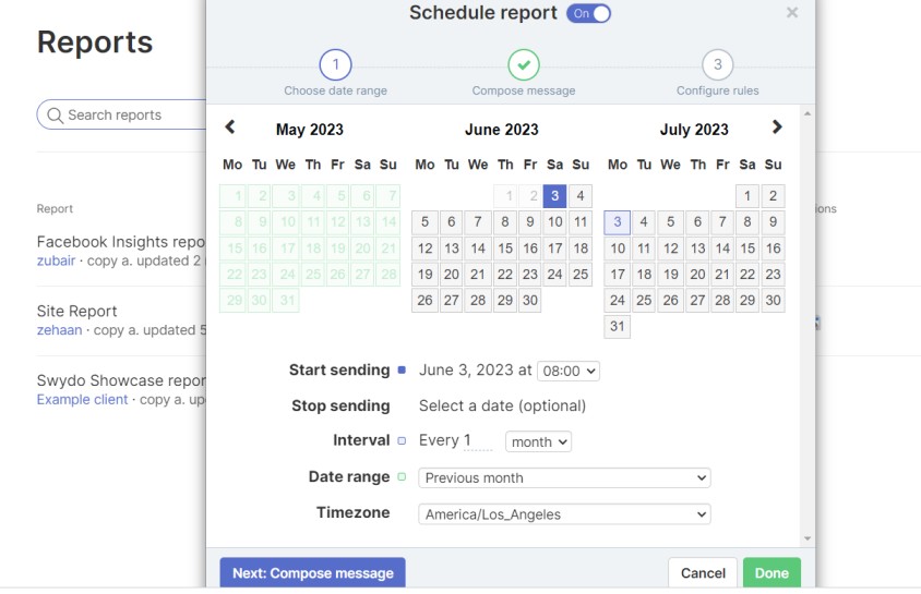 Report Sharing in swydo